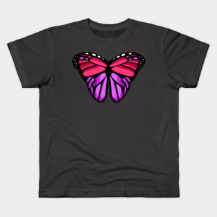 lovely monarch pink butterfly wings Kids T-Shirt